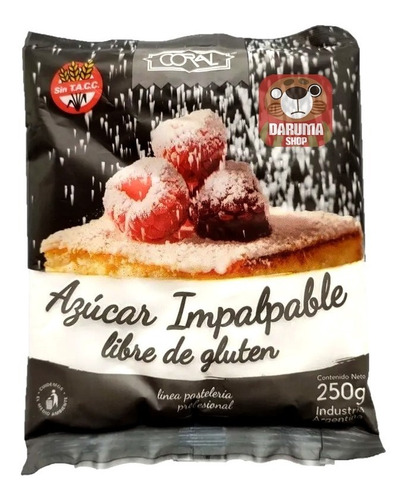 Azúcar Impalpable 250 Gr Sin Tacc Coral Pasteleria Belgrano