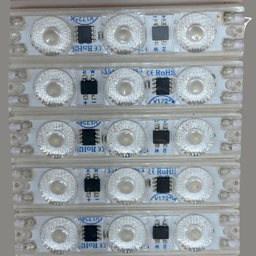 10pz Módulos 3 Led P/ Exterior C/lupa 110v Estructura Transparente.