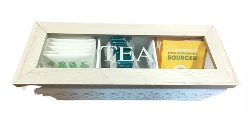 Caja Madera Para Te E Infusiones Organizador Bolsitas Te