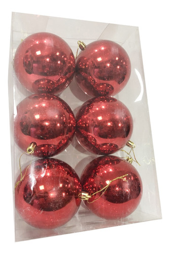 Bola Chirimbolo 10cm Navideño Colgar Decoración Navidad X6