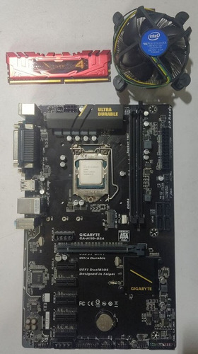 Combo Tarjeta Madre Gigabyte Ga-h110-d3a Intel G3900 4gb Ram (Usado)