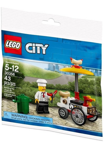 Lego City Hot Dog Stand Y Cocinero # 30356 Original Replay