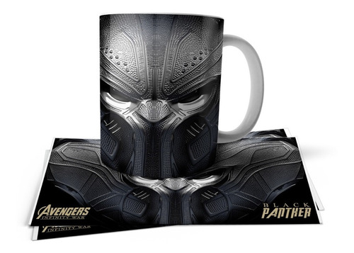 Pantera Negra Black Phanter Avengers Taza Tu Propio Estilo Blanco