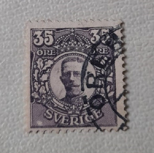 Sello Postal - Suecia - 1911 Gustavo V