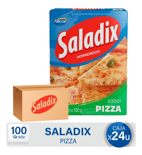 Caja Galletitas Saladix Sabor Pizza Snack Pack Mejor Precio