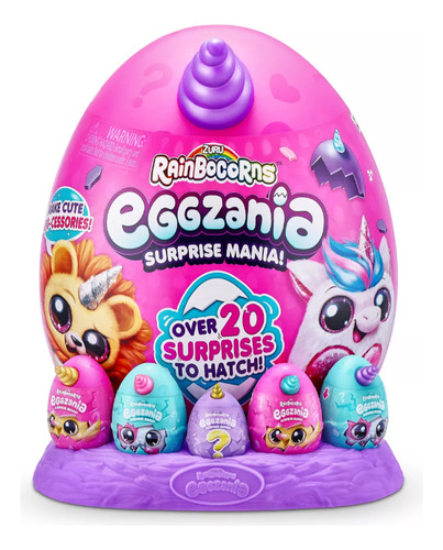 Huevo Rainbocorns Eggzania! Surprise Mania 20 Sorpresas