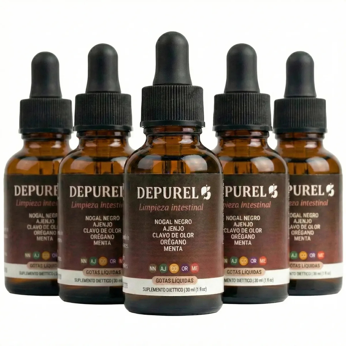 Depurel Desintoxicante Intestinal Gotas Naturales Pack X5