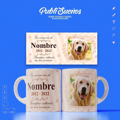 Imagen 6 de 10 de Plantillas Funebres Perritos / Cod0133