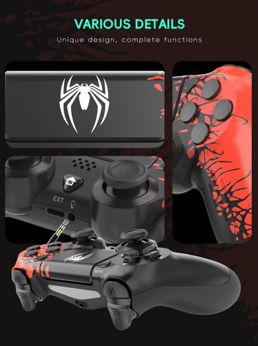 Control Mando Inalámbrico Bluetooth Para Ps4 Y Pc P02 Spider