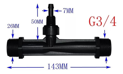 Inyector Ventury 3/4  Fertilizantes Y Ozono