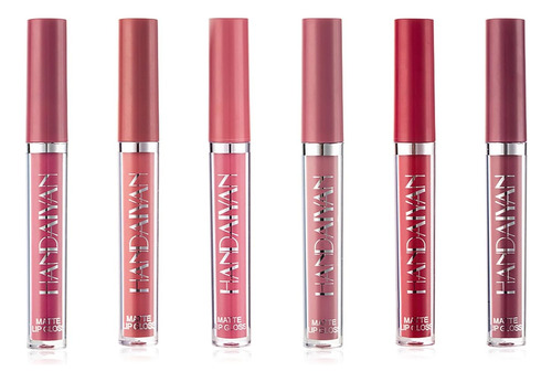 Juego De 6 Lápices Labiales Líquidos Mate, Maquillaje De Lar