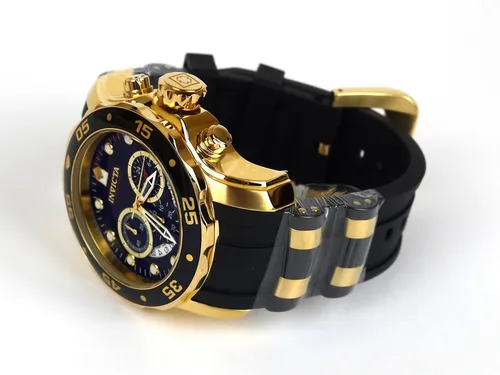 Invicta men's 6981 pro diver analog swiss chronograph black polyurethane watch hotsell