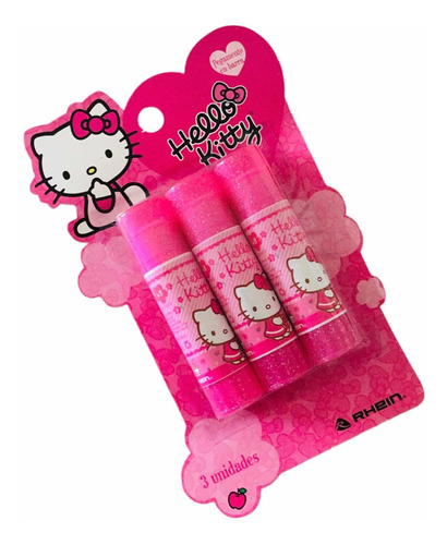 Set De 3 Barras De Pegamento Hello Kitty Marca Rhein