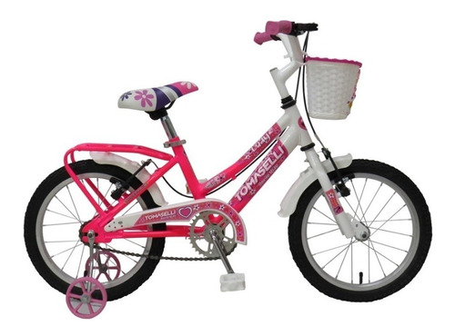 Bicicleta Tomaselli Lady Rodado 14 Nena - Cordoba Color Rosa flúor
