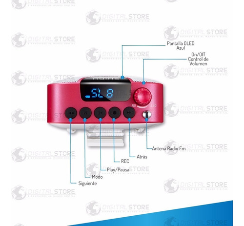 Imagen 7 de 10 de Microfono Vincha Amplificador Altavoz Parlante Portatil