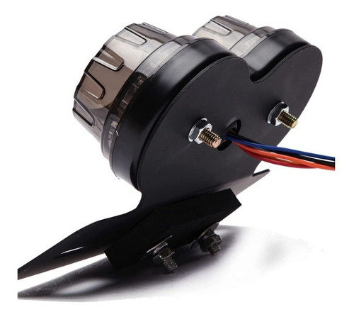 Imagen 2 de 6 de Luces Porta Placa Para Motos Universales Ahumados