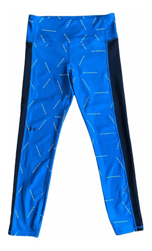 Leggins Under Armour Heat Gear Blue Letters