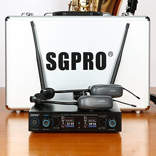 Sgpro Micrófono De Saxofón Condensador Inalámbrico Cuello De