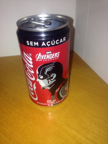 Coca Cola Lata 220ml Vazia Capitão América Vingadores Rara
