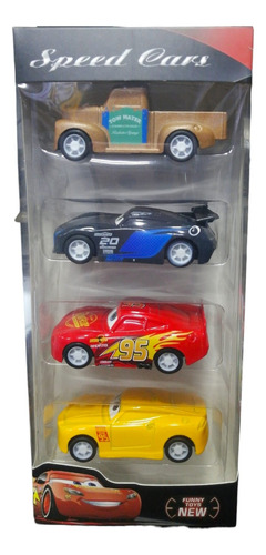 Set X 4 Carros Metalicos  Cars Mate Personaje Coleccion