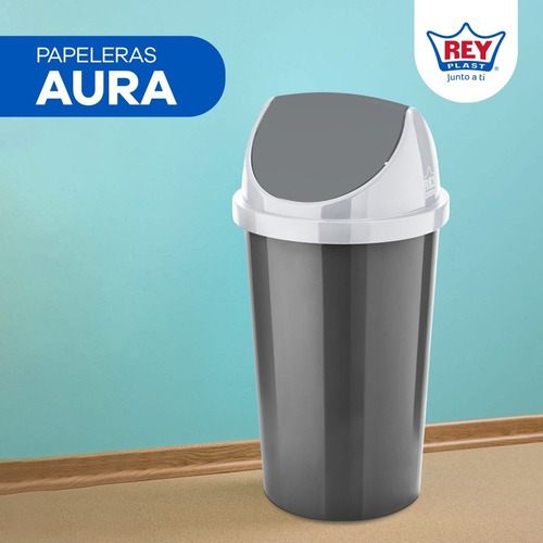 Imagen 3 de 6 de Basurero Papelero Vaiven Gigante Modelo Aura 45l