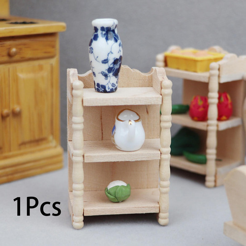 5 Estante De Almacenamiento De Madera Para Casa De Muñecas,
