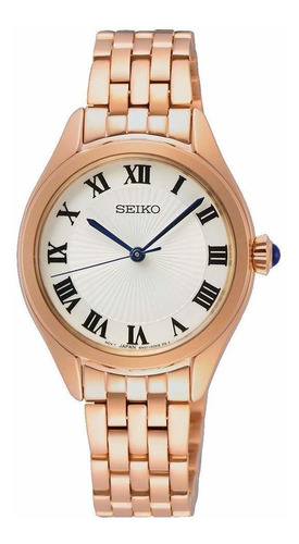 Reloj Mujer Seiko Sur332p1 Cuarzo Pulso Oro Rosa En Acero