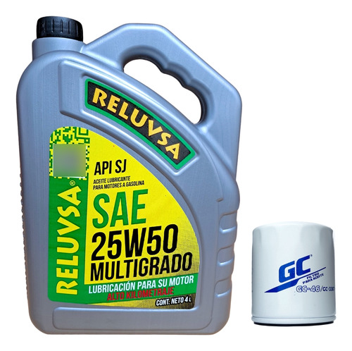 Kit Lubricación Reluvsa 25w50 4l P/ Tigra 1.6l 1999