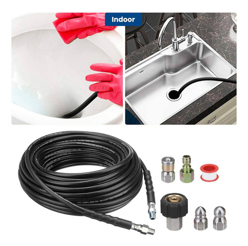 Kit De Chorro De Alcantarillado Lavadora A Presión - 1/4 Pul