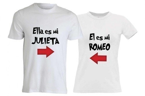 Dúo Playeras  Pareja Romeo Y Julieta