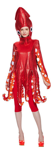 Disfraz De Halloween De Calamar Adulto, Divertidos Trajes