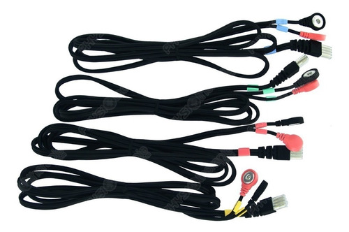 Pack Cables Compex Conexión Snap Antigua Generación (4 Unid)
