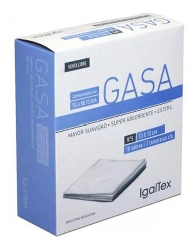 Igaltex Caja Gasa Igaltex Sintética N°5 10x10 Tela No Tejida