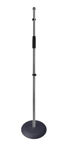 Pedestal De Piso P/ Micrófono Recto Ajustable Metal 490-780 Color Negro