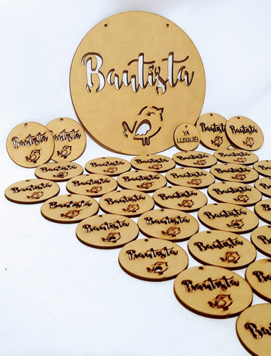 Imagen 3 de 5 de Kit Nacimiento Bebé Baby Shower - Mdf / Fibrofacil