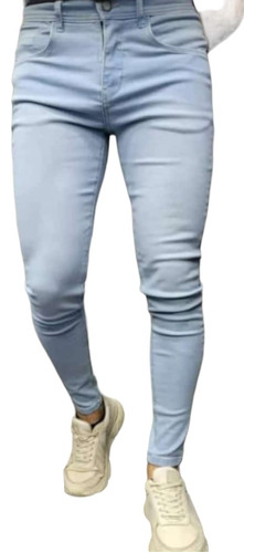 Pantalones Jean Pitillo/skinny Para Hombres Slim Fit De Moda