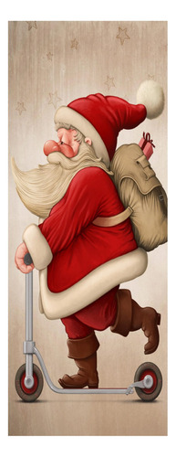 Adesivo De Natal Para Porta, Papai Noel, Vidro, Janela, M