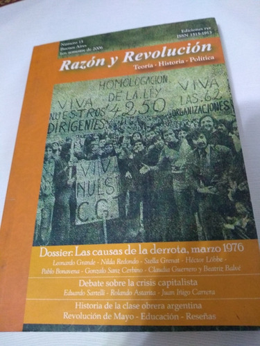 Razon Y Revolucion  Causas Derrota Marzo 1976 Palermo Env