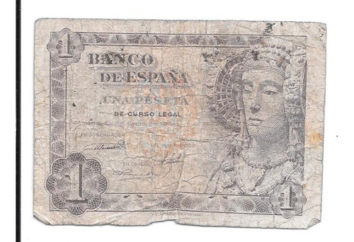 Liquido Billete De España 1 Peseta 1948