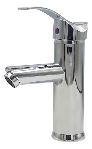 Monomando Para Lavabo Modelo 23-mts Cromo Color Gris claro