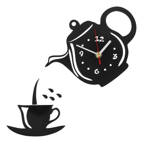 Taza De Café Acrílica Para Hacer Tú Mismo, Tetera, Reloj De