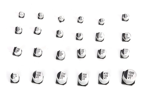 Juego De Condensadores Electrolíticos, 400 Unidades, Smd, 24