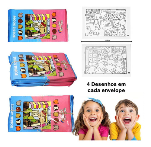 10x Bobbie Goods Cards Para Colorir Pacote Com 4 Unidades