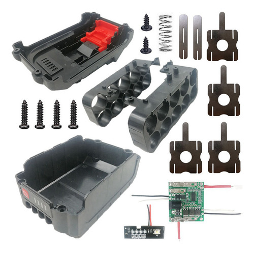 Placa De Circuito Con Caja De Batería De Iones De Litio 10x