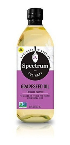 Aceite De Semilla De Uva Refinado De Spectrum Naturals, 16