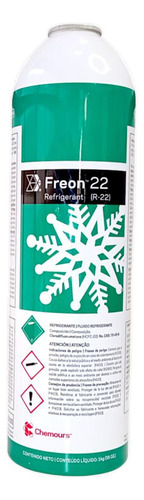 Lata Garrafa Gas Refrigerante R22 1kg