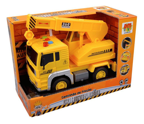 Brinquedo Infantil Caminhão Fricção Construção Com Som E Luz