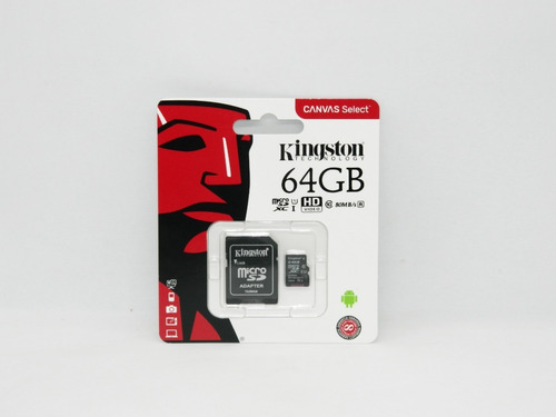 Memoria Micro Sd Hc 64gb Kingston Canvas Original Sellada