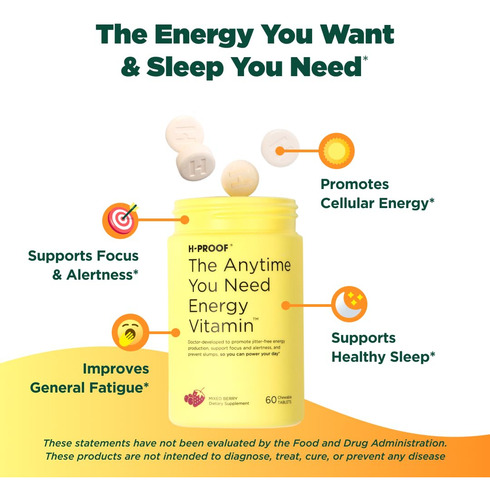 Energy Vitamin H Chewab Para Usar En Cualquier Momento Que N