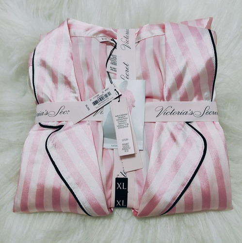 Imagen 3 de 5 de Pijama Victoria Secret De Seda Talle Xl